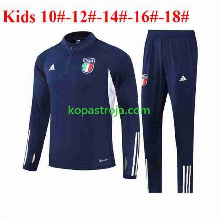 Italien Barn Tränings Sweatshirtställ Blå 2023/24